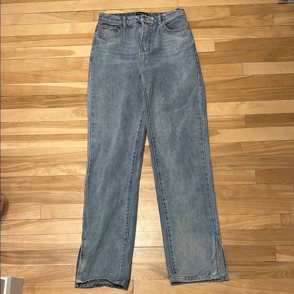 PrettyLittleThing Light Blue Straight Leg Jeans